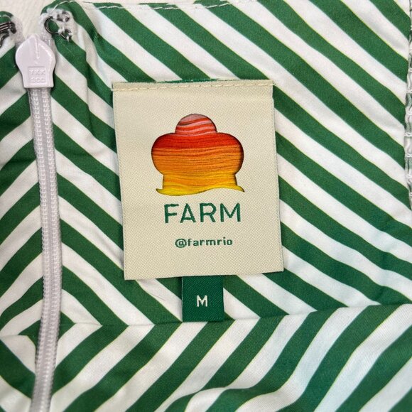 NWOT Farm Rio Stripe Cotton Sleeveless V-Neck Drop-Waist Midi Dress Size M - Picture 11 of 15